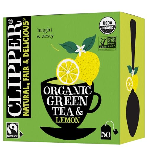 Clipper Tea Green Tea & Lemon Teabags – USDA Organic, Great Hot...