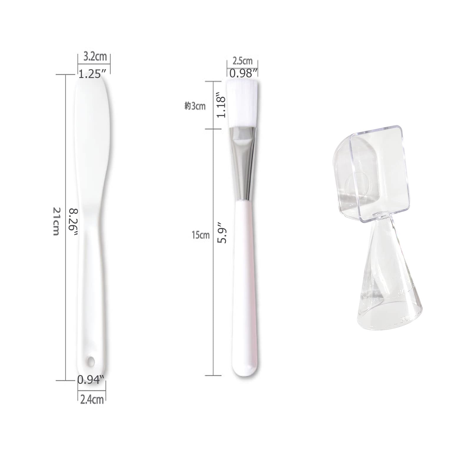 Silikon-Gesichtsmaske Rührschüssel Set, Weiß DIY Gesichtsmaske Pinsel Rühr-Set mit Gesichtsmaske Schüssel Spachtel Messlöffel Elitzia ET1182 (7 In 1)