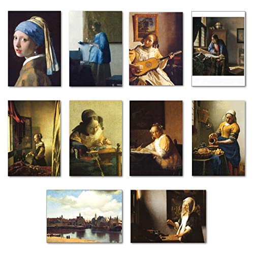 ポストカード アート10柄セット ハガキサイズ 名画 おしゃれ 郵便はがき メッセージカード コレクション 輸入商品