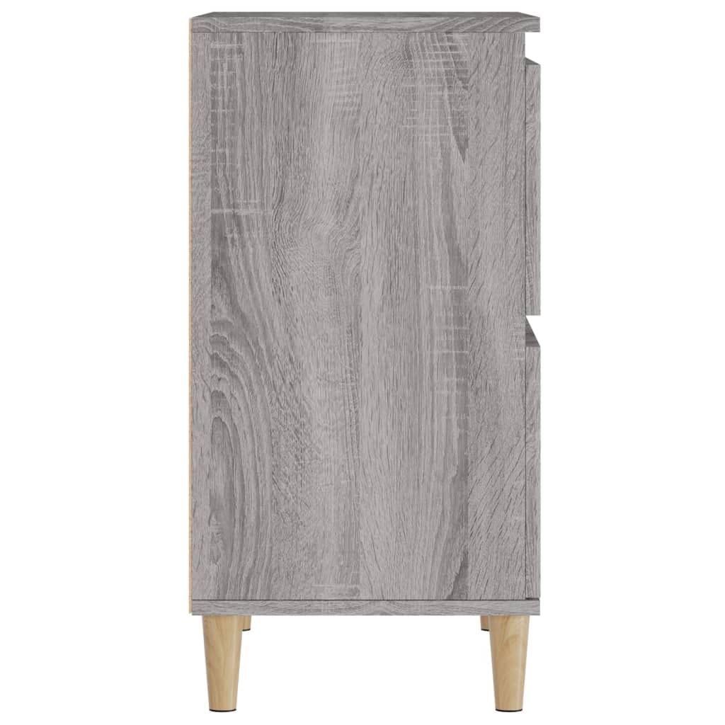 3-częściowy zestaw kredens szary Sonoma, 60 x 35 x 70 cm, materiał drewnopochodny, szafka do przechowywania do salonu, kuchni, korytarza, uniwersalna szafka do przechowywania, trwała