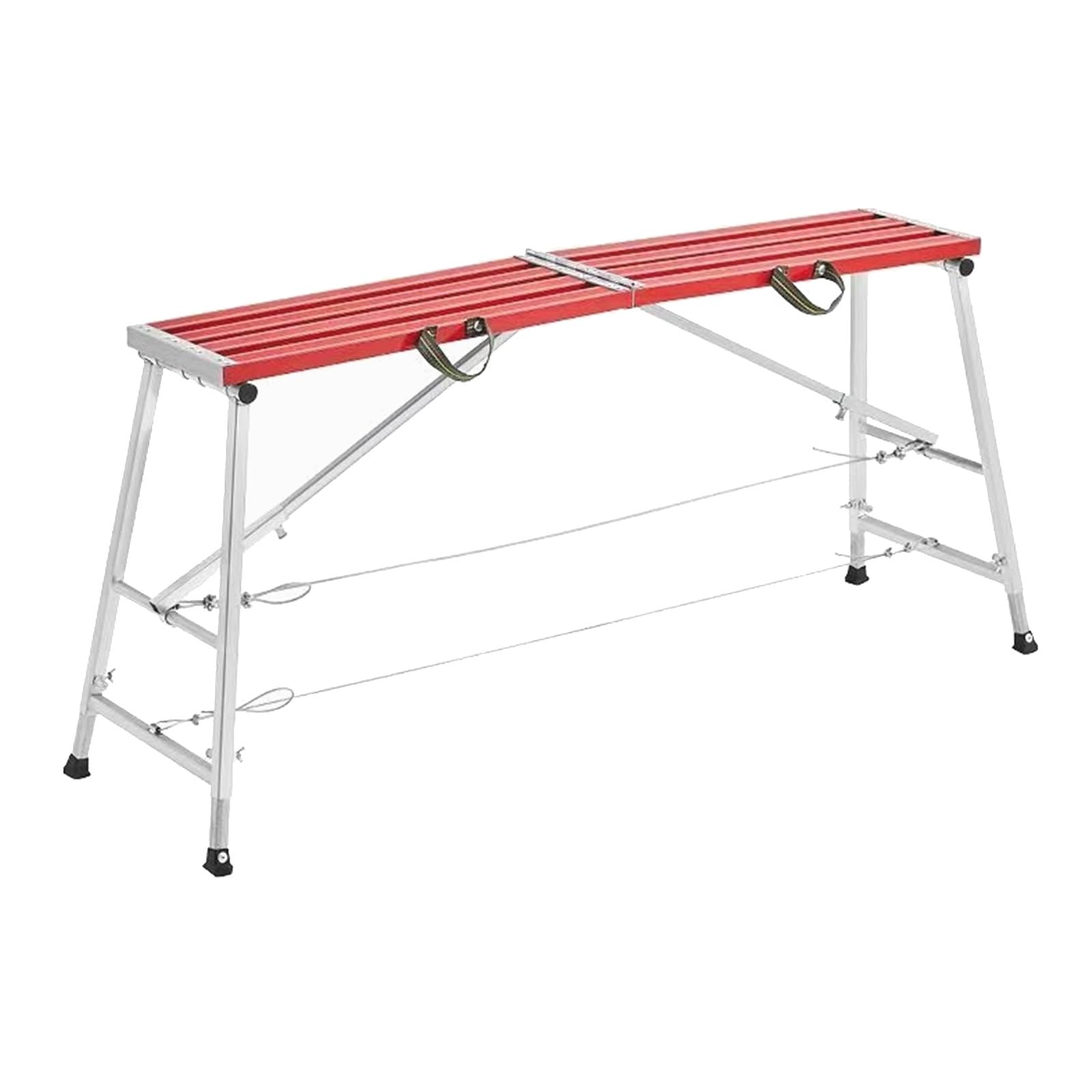 Plataforma de Trabajo Portátil Multifuncional de Aluminio,Plataforma de andamio,Plataforma de trabajo de aluminio para limpieza de techo,pintura y lavado de automóviles(Size:59*11.8in,Color:rojo)