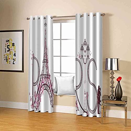 Rideau occultant Tour Eiffel 200x160 isolant thermique