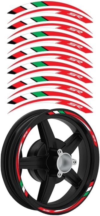 - Alloywheel Radium Sticker For Aprilia SR125/150/160 | Made In Premium Radium With FPF(Fade Protection Film), Precut Sticker, Water Proof, Pack Of 10