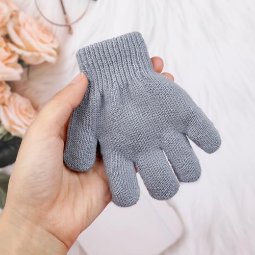 Image of ONESING 6 Pair Baby Gloves Toddler Gloves Toddler Winter Gloves Kids Gloves Winter Stretchy Knit Gloves for Kids Boys Girls