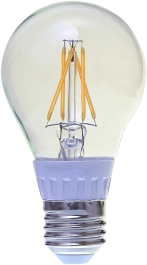 MANOLED LED Sapphire Filament Bulb UL E26 5W 2700K Clear Glass Dimmable A60 A19 60 Watts Equivalent Incandescent Bulb Warm White DP3002-0127