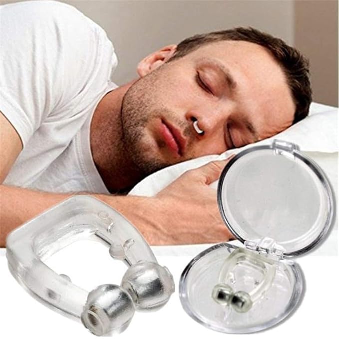 Piercell® Silicone Magnetic Unisex Anti Snore Nose Clip Sleeping Aid Apnea Guard Night Device,Anti Snoring Device For Men, Anti Snoring Device For Women, Snore Clip For women, Nose Clips For Snoring