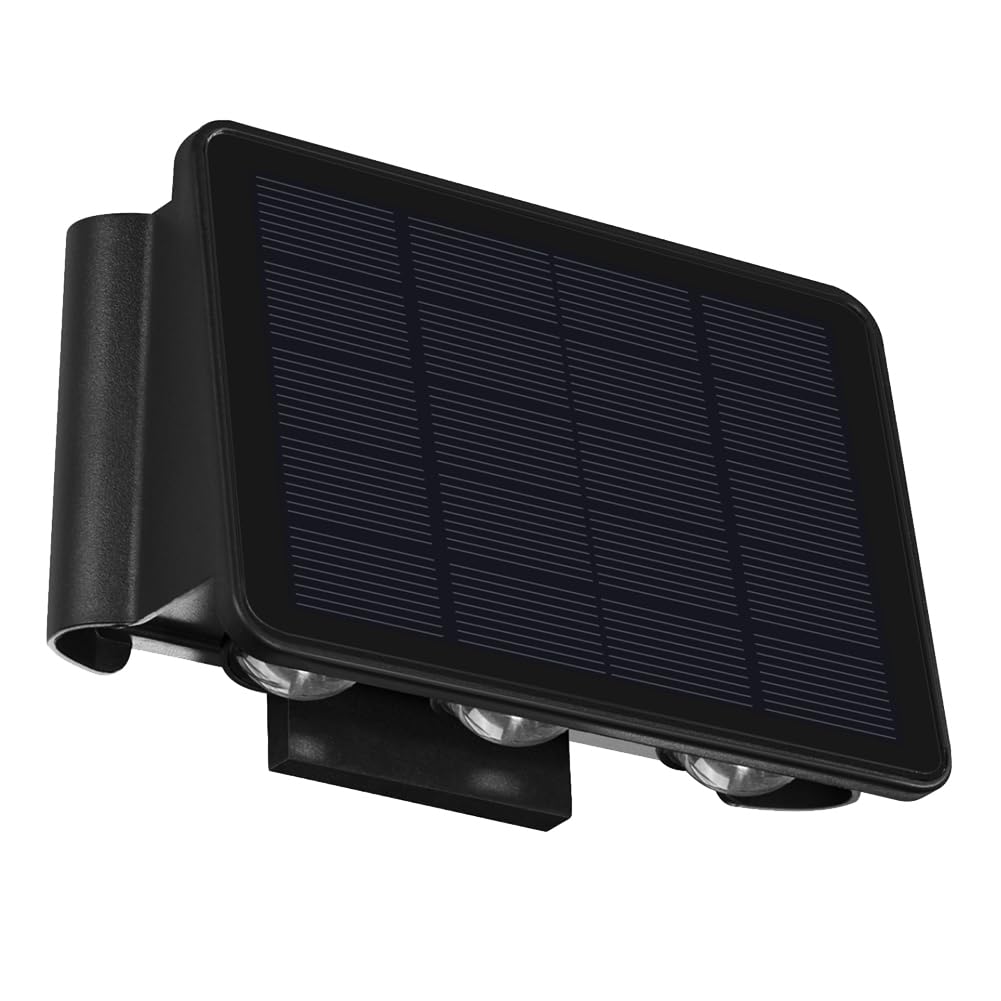 Alumbrado Solar de Pared IluminacióN Exterior Arriba-Abajo LáMpara LED Luces de BañO de Pared Solares para Patio JardíN 6 Luces