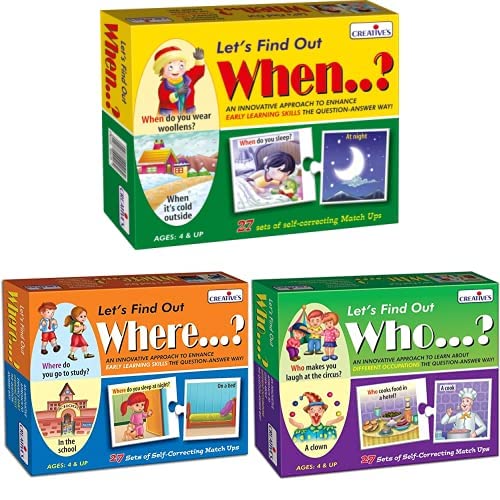 Creative Educational Aids P. Ltd. Lets Find Out When Puzzle (Multi-Color) & Lets Find Out Where Puzzle (Multi-Color, 54 Pieces) & Lets Find Out Who Puzzle (Multi-Color, 54 Pieces), Kid (B088KQ7QNQ) Amazon Price History, Amazon Price Tracker