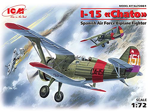 Icm Models I-15 Spanish Air Force Biplane Fighter Building Kit #TOP1