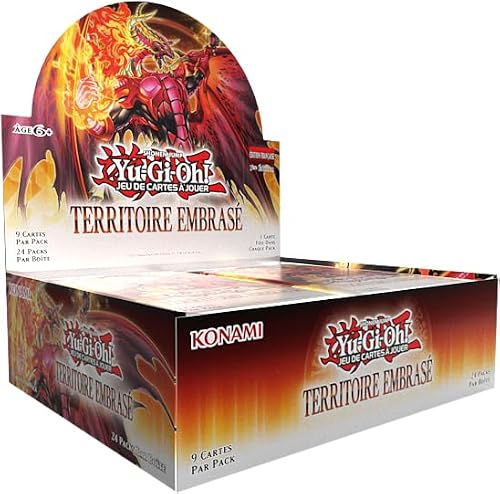 Yu-Gi-Oh! Boite de 24 boosters Territoire Embrasé - Jeu de cartes à jouer - 216 cartes - À partir de 6 ans - Édition française