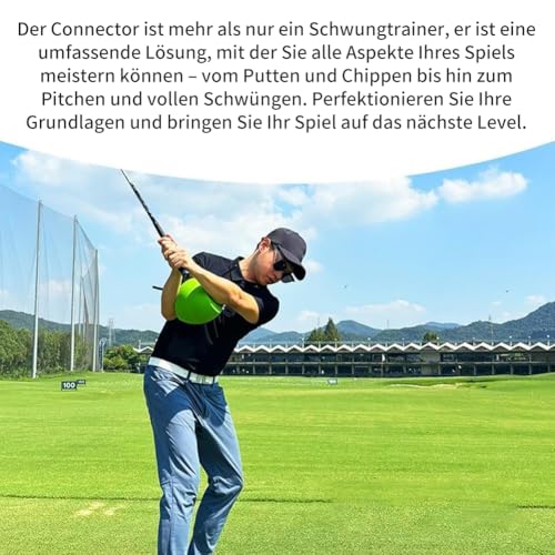 HoldOneLight Golfschwung-Trainingshilfe – Golf-Trainingsball – Einzigartiger Ausrichtungsstabkopf – Hilft beim Trainieren der richtigen Schwungtechnik
