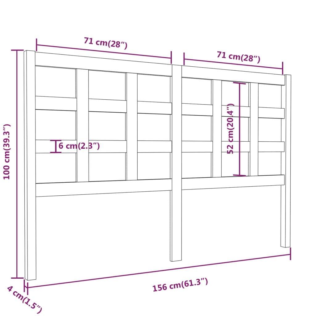 Testata della camera da letto Testiera per camera degli ospiti Spalliera letto matrimoniale Testiera per Letto Miele 156x4x100 cm in Legno Massello di PinoAdatto per la camera degli ospiti, l'hotel