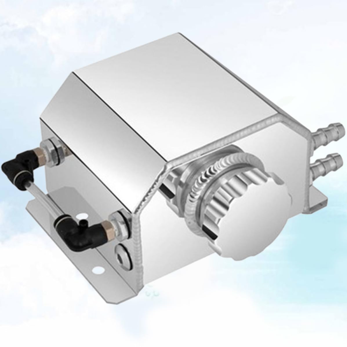 Réservoir de Récupération D'huile Accessoire Moteur Performant pour Voiture en Alliage D'aluminium 1 Litre avec Séparateur de Vapeur D'huile Filtrée