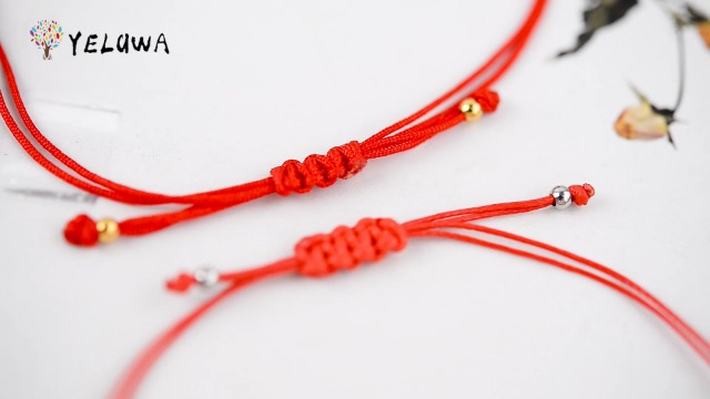 Braccialetti Malocchio Handmade YELUWA | 2 Pezzi Corda Rossa/Nera | Regolabili | Porta Fortuna - Foto 2