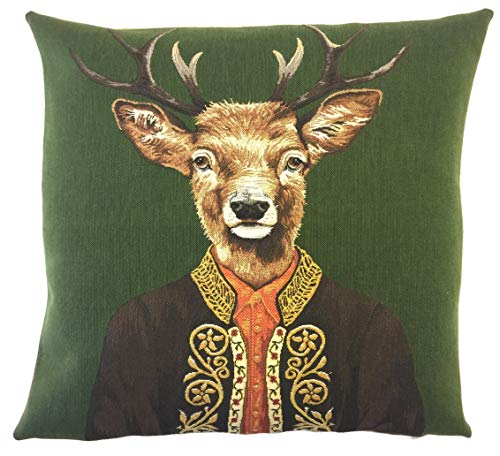 463Opher Copricuscino tirolese decorativo montagna Gobelin – regalo per gli amanti dei cervi