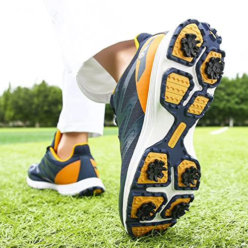 Image of Waterproof Professional Golf Shoes Men Spikes Golf Sneakers Male Outdoor Anti Slip Walking Footwears
