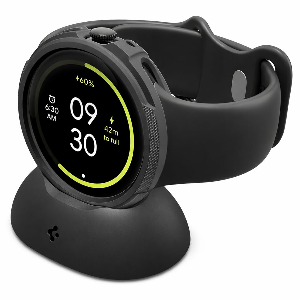 Spigen Liquid Air for Google Pixel Watch 4 45mm Case with Charger Stand (Strap Not Included) - Matte Black-picture-23