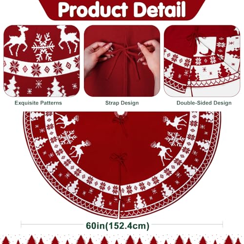 Ourwarm S-SQ-ZZ-YX-DR-60-1 Christmas Tree Skirt 60 Inches thumb #6