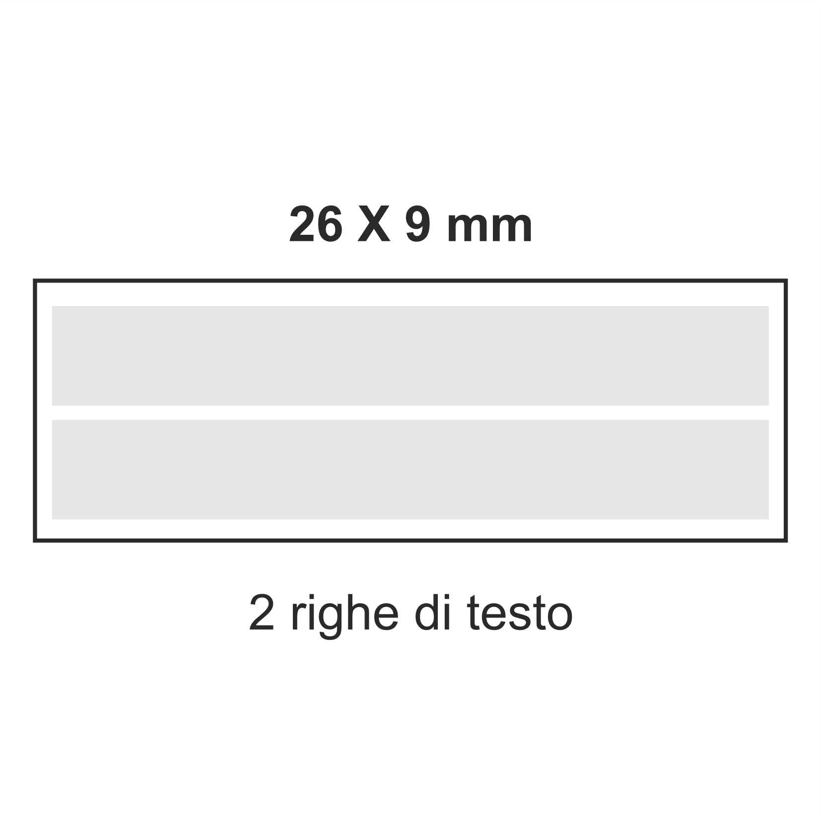 Timbro Autoinchiostrante Personalizzato 26x9mm