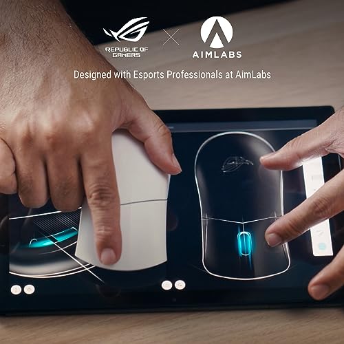 ROG Harpe Ace Aim Lab Wireless Esports Gaming Mouse – Ottimizzatore delle impostazioni di laboratorio di mira, testato professionalmente, destrorsi, 54 g leggero, connettività tri-mode, 36K DPI - Tastiera gaming - Immagine 4