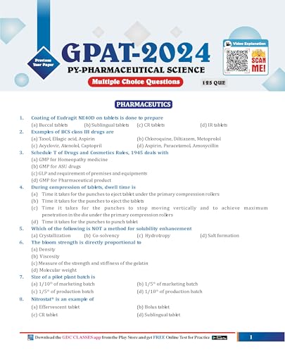 Image of GPAT MANTRA:GPAT PREVIOUS YEAR SOLVED QUESTION PAPERS WITH DETAILED EXPLANATION(COLOURED BOOK)