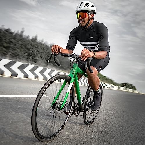 Image of Battalion R25 Windbreaker 01, 700C Road Bicycle, 9x2 18 Speed, Shimano Sora, Carbon Fiber Fork (Small, Green)