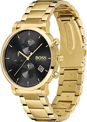 Hugo Boss Stainless Steel Analog Black Dial Men's Watch-1513781 - Image 2