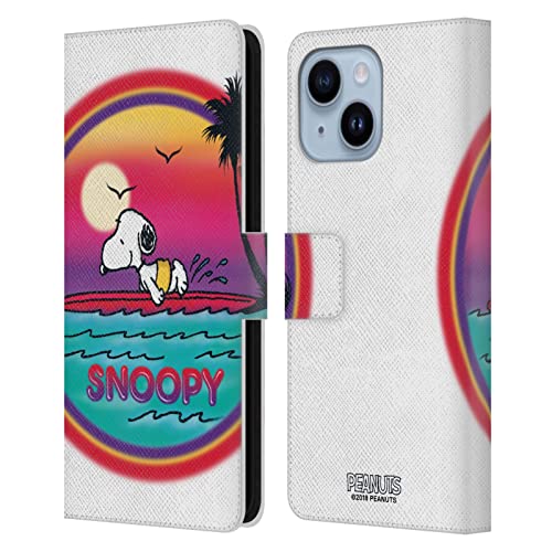Étui Snoopy pour iPhone 14 Plus coque portefeuille cuir Peanuts