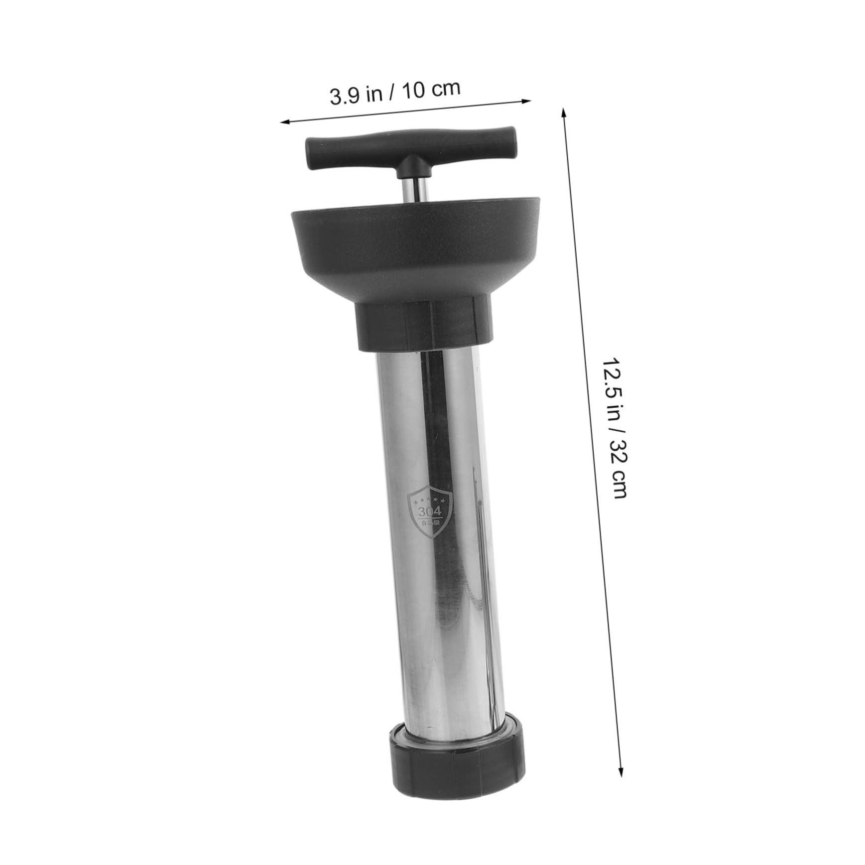 GRIRIW Stainless Steel Sausage Stuffer Manual Meat Filler Handmade Sausage Maker Tube Easy to