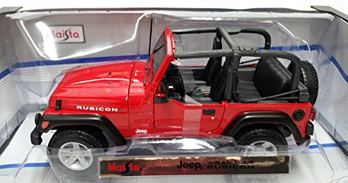 Maisto Jeep Wrangler Rubicon 1:18 rojo miniatura 2