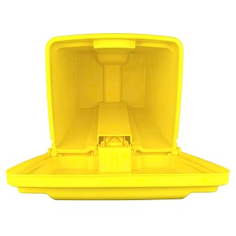 45L Clinical Waste Bin Yellow | Medical Waste Pedal Bin | Hands-Free Healthcare Waste Container | Polypropylene Step-On Bin for Hospitals, Clinics, Dental Practices, Care Homes & Laboratories