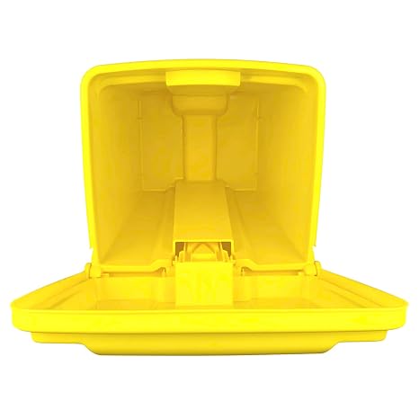 45L Clinical Waste Bin Yellow | Medical Waste Pedal Bin | Hands-Free Healthcare Waste Container | Polypropylene Step-On Bin for Hospitals, Clinics, Dental Practices, Care Homes & Laboratories