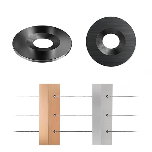 Paquete de 20 fundas adhesivas para barandillas de cable de 18 de pulgada, 532 pulgadas, accesorios de barandilla de cable de acero inoxidable T316