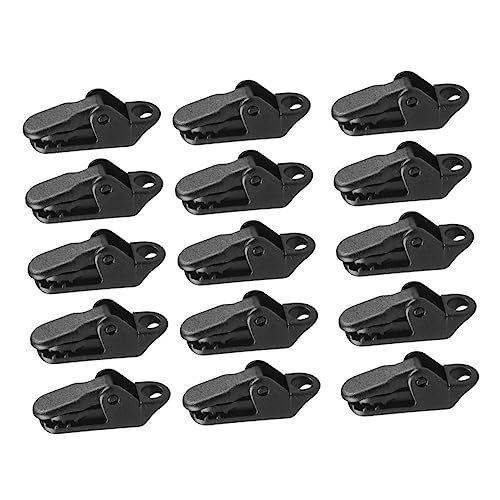 VANZACK 15 Stück Winddichte Zeltklammern Kunststoff Robust Campingzeltclips Wetterfeste Outdoor Planenbefestigung Für Markisen Wohnwagen Picknick