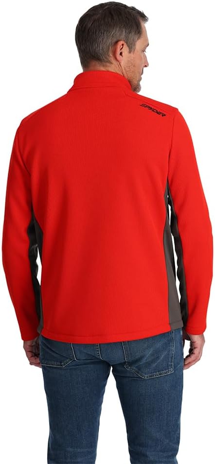 Spyder mens Bandit 1/2 Zip Fleece Ski Mid Layer Sweater Jacket