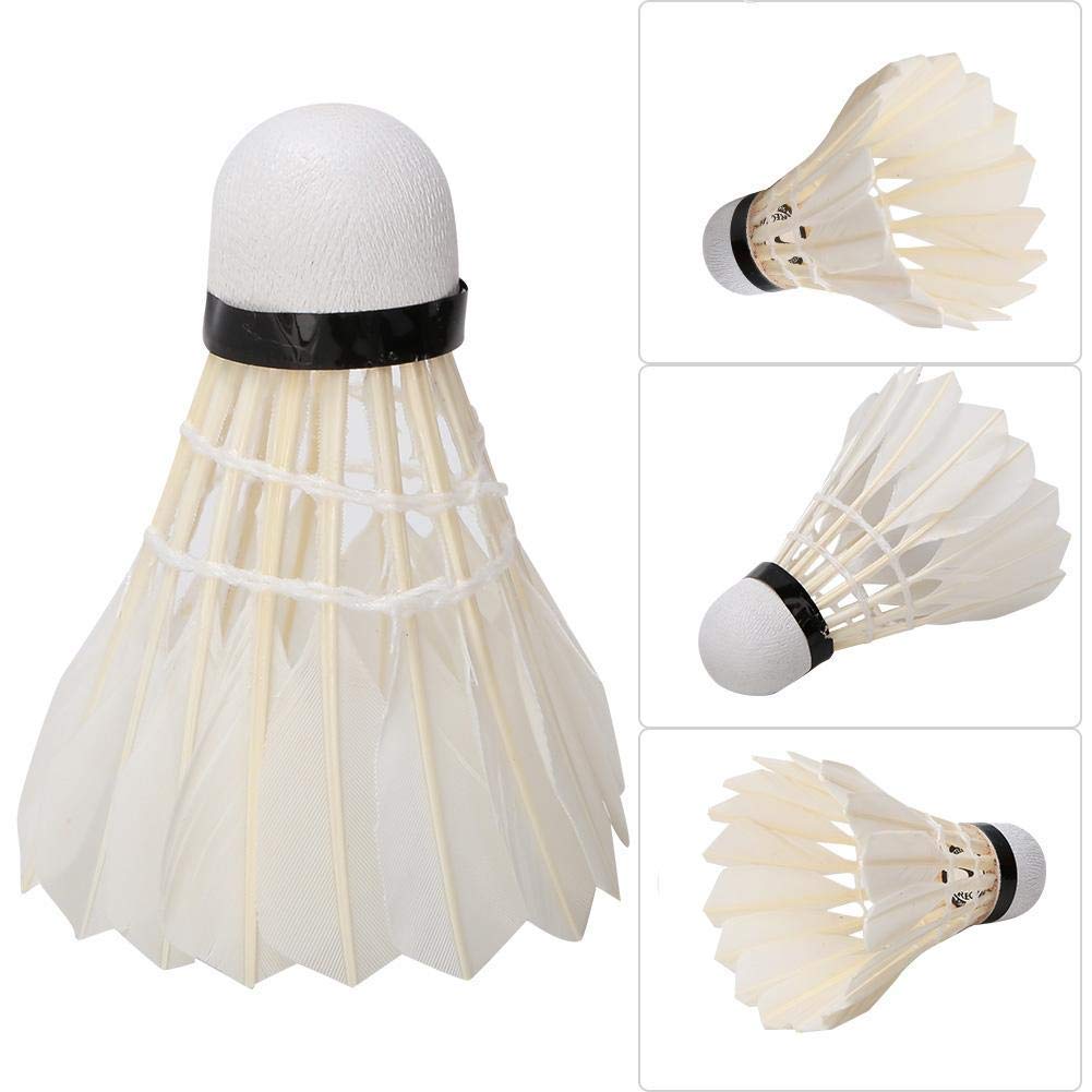 Volani da Badminton con Piume d'Anatra, 12 Pezzi per Allenamento Indoor