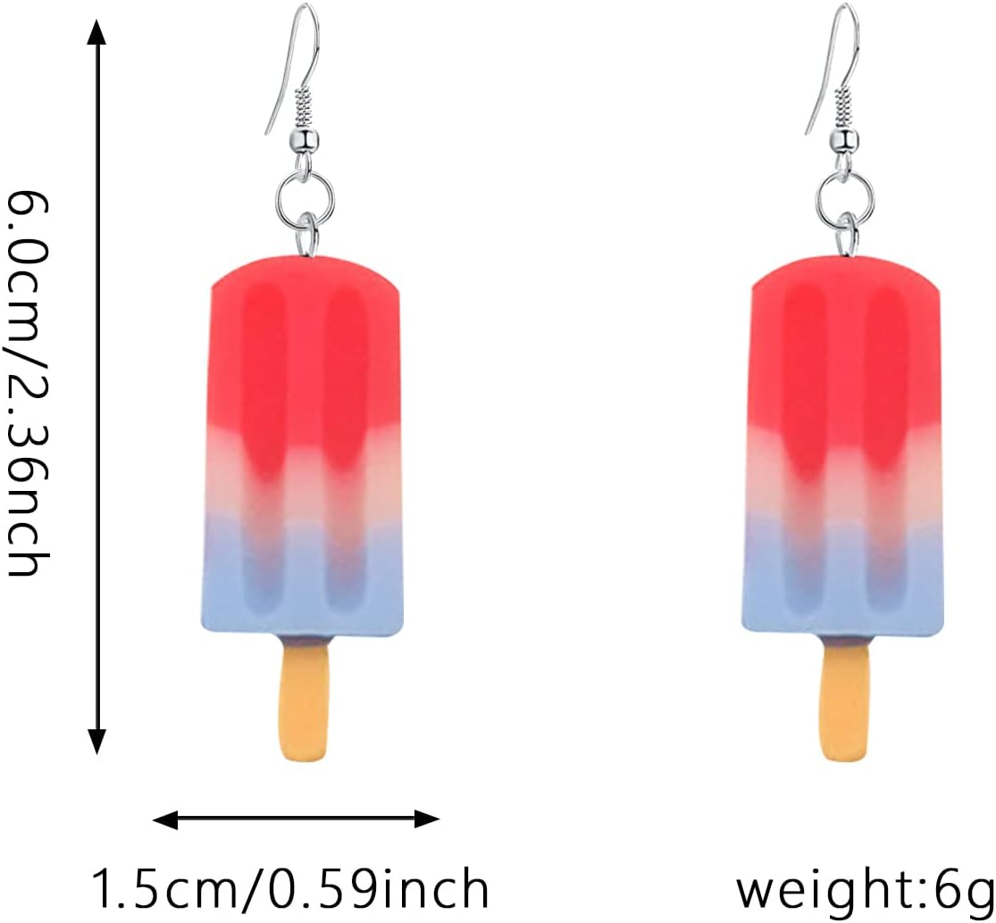 YUNXI Resin Drop Handmade Cute Women Gift Eardrop Funny Emulational Resin Charm Food Cartoon Snacks Popcorn Earring image 4
