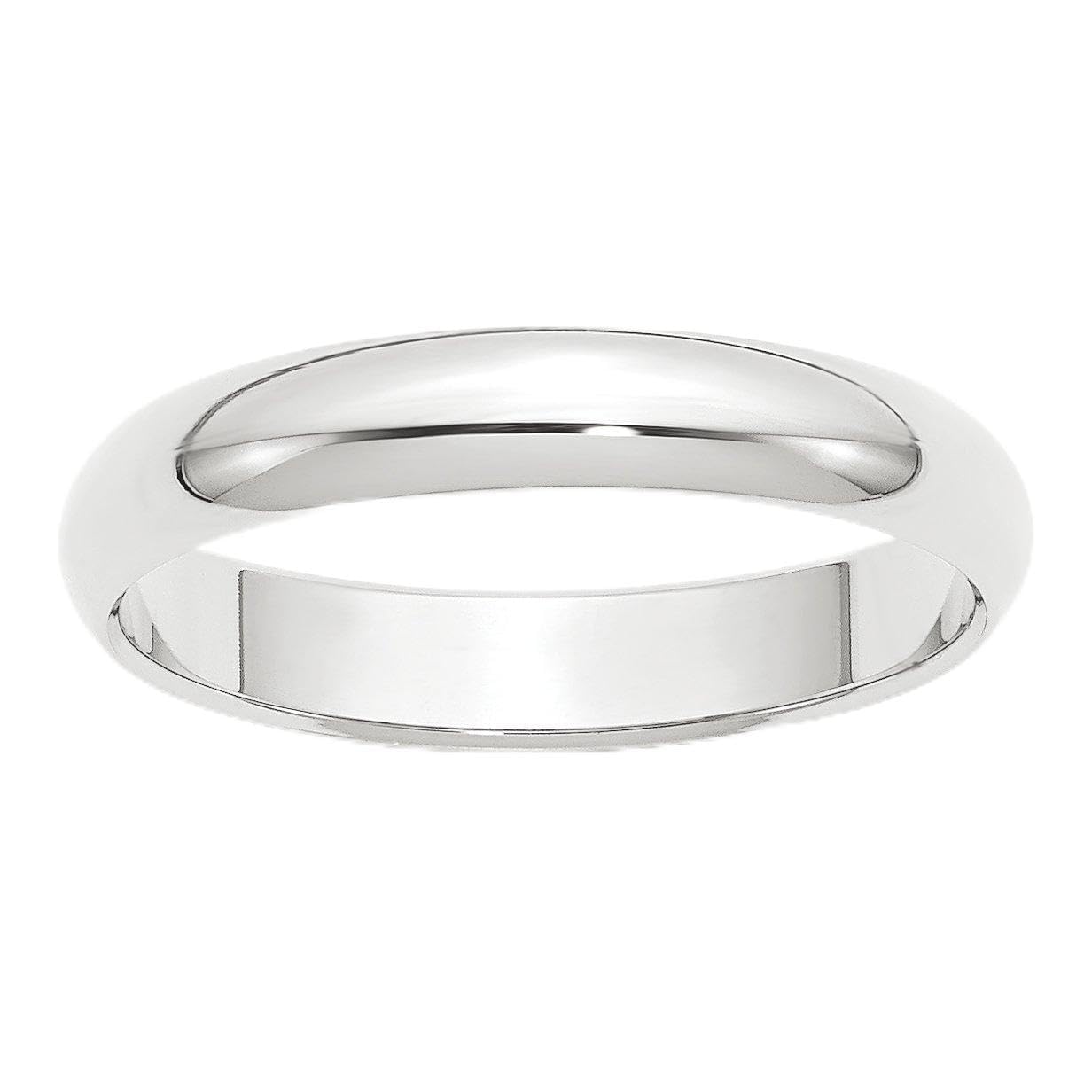 Classic Solid Platinum Ring 4mm - Wedding Band for Men & Women, Half Round Lightweight - Wedding Bands for Couples, Perfect for Marriage & Special Occasions