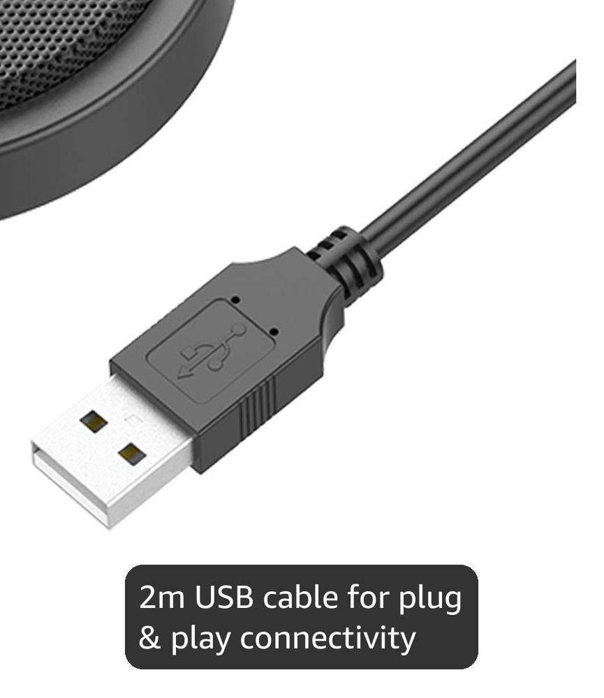 Upgraded USB Conference Microphone for Computer, 360° Omnidirectional Condenser Mic with Mute Key, Great for Video Conference, Gaming, Chatting, Skype, Plug & Play, Windows macOS, Ideal for Gift