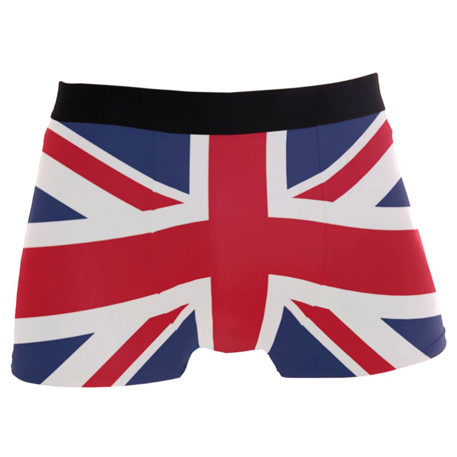 Mens British Flag High Waistband Boxer Briefs Stretch Underwear Multi