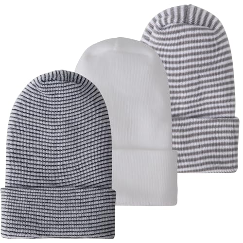 Image of Newborn Baby Girl Hats Soft No Scratch Cotton Toddler Infant Beanie Caps Newborn Hospital Hat for Boy Girl 0-6 Months