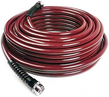 Water Right 400 Series Polyurethane Slim & Light Drinking Water Safe Garden Hose, 100-Foot x 7/16-Inch, Brass Fittings, Cranberry, USA Made