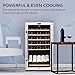 Whynter FWC-341TS 34 Bottle Freestanding Stainless Steel Wine Refrigerator with Display Shelf and Digital Control, Gray