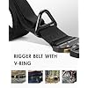 FAIRWIN Tactical Rigger Belt, 1.7 Inches Mens Nylon Webbing Utility Belt with V-ring Heavy-Duty Quick-Release Buckle
