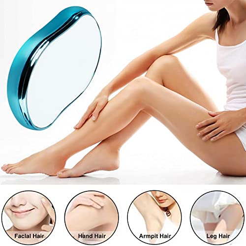 Crystal-Hair-Eraser-for-Women-and-Men-Crystal-Hair-Remover-Magic-Hair-Eraser-Portable-Epilator-Painless-Exfoliation-Hair-Removal-Tool-for-Arms-Legs-and-Back-Fast-Easy-Reusable-Washable-Blue