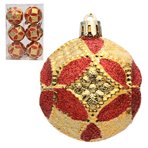 Christmas Balls Ornaments 6Pcs Christmas Tree Decorations Set Christmas Baubles Shatterproof Christmas Ornaments Baubles Set For Tree Hanging Ball Cat Stained Glass #TOP6