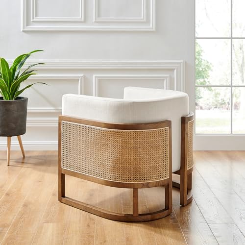 Sillón Barrel Curvo Lino Natural miniatura 7
