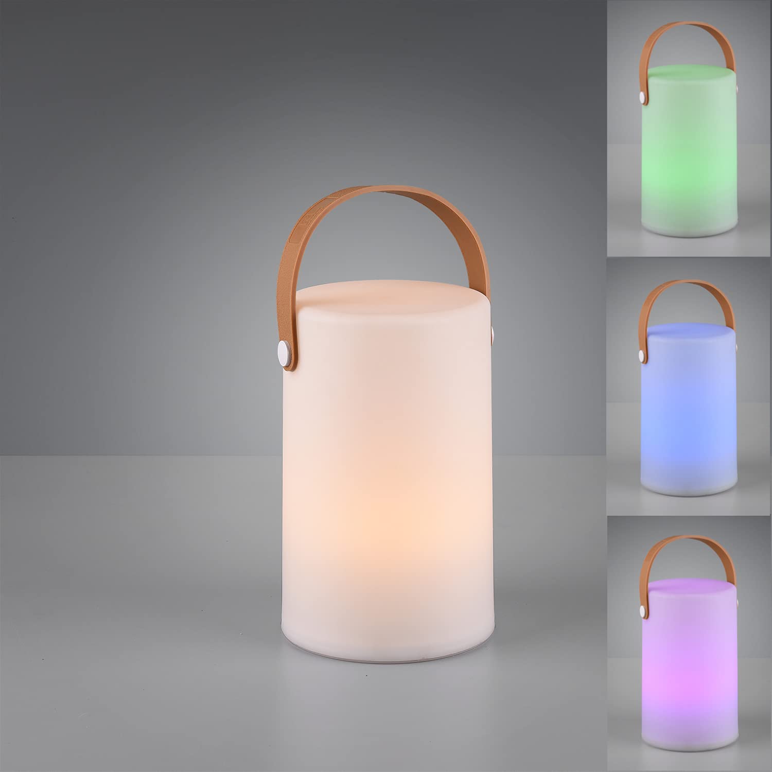Reality Leuchten R57080101 Aruba Lampe de Table à LED en Plastique Blanc LED Rbg 1 W avec Changement de Couleur