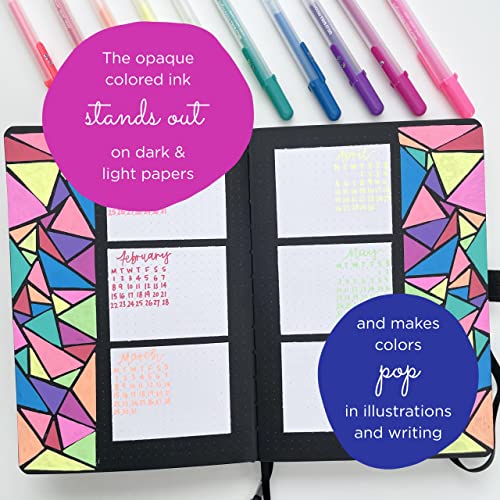 Sakura Gelly Roll Moonlight Gel Pens - Bold Point Opaque Ink Pen For Journaling, Art, Or Drawing - Bold Line - Assorted Bright Ink - 10 Pack #TOP2