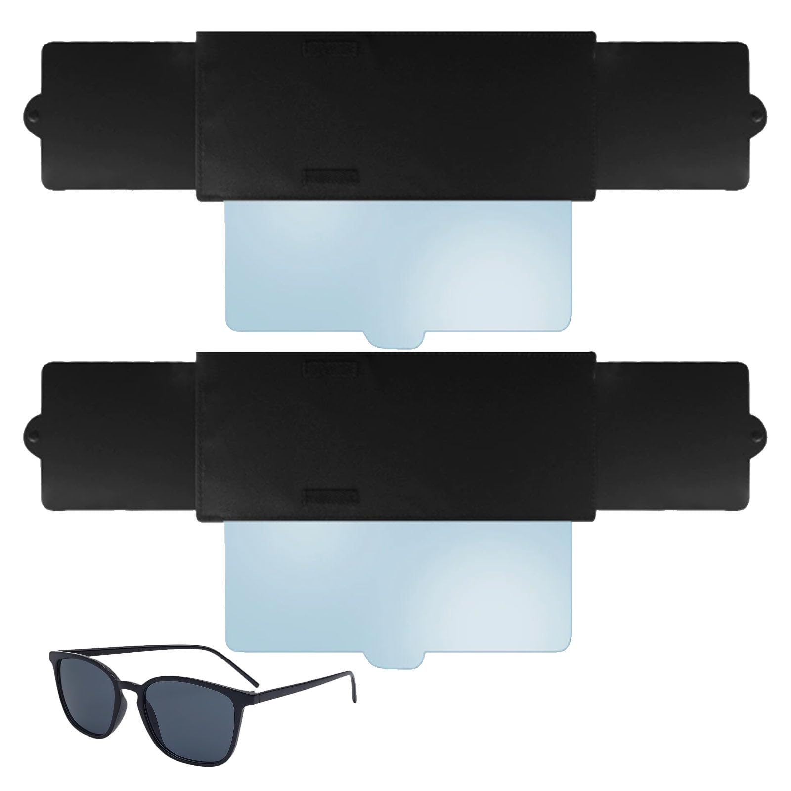 Sonnenblende Verlängerung Auto Universal mit Polarisiertem Blendschutz, Auto Sonnenblende Erweiterung mit UV Schutz, Anti-Blend Visier für Fahrer & Beifahrer, Einfache Montage (2 Pcs)